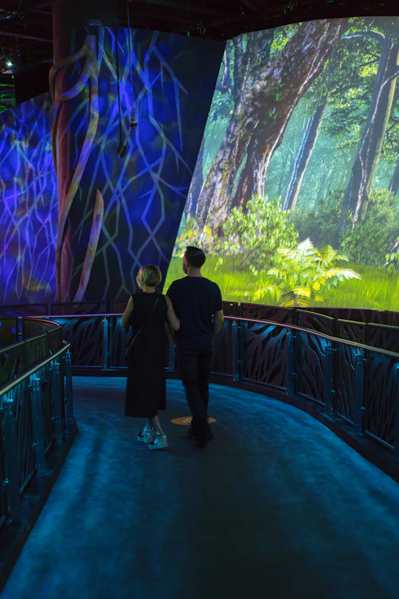 Terra, the Sustainability Pavilion in World Expo 2020 in Dubai, is an immersive experience featuring thousands of LED lights and ultra-high-definition screens. Terra, the Sustainability Pavilion in World Expo 2020 in Dubai, is an immersive experience featuring thousands of LED lights and ultra-high-definition screens.