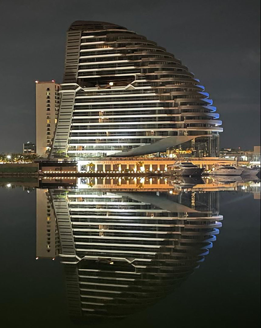 Shark Tower in Cancun, Mexico
