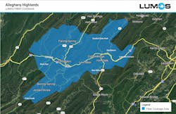 Lumos fiber coverage for Alleghany Highlands, VA. Lumos fiber coverage for Alleghany Highlands, VA.