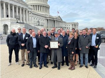 U.S. Representative Peter DeFazio (D-OR), Chair of the House Committee on Transportation and Infrastructure, poses with FOSA members.