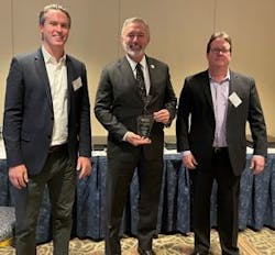 U.S. Representative John Katko (R-NY) (middle), ranking Republican of the House Homeland Security Committee, with FOSA chair Kent Wardley (right) and FOSA public policy chair JJ Williams (left). U.S. Representative John Katko (R-NY) (middle), ranking Republican of the House Homeland Security Committee, with FOSA chair Kent Wardley (right) and FOSA public policy chair JJ Williams (left).