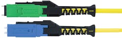 US Conec&apos;s MMC (top) and MDC (bottom) connectors are shown here. The MMC is a 16-fiber connector that employs TMT ferrule technology, which is harmonized with the MT-16 alignment structure.