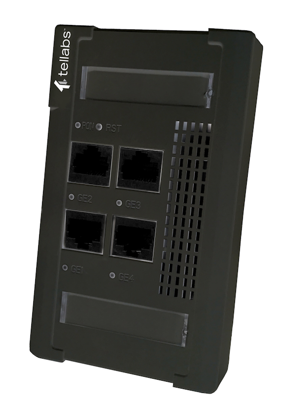 The Tellabs 140W Optical Network Terminals (ONTs) used in the Sustainability Pavilion can be easily integrated into furniture or mounted securely inside walls and ceilings, and the changeable faceplate design is ideal for blending into any d&eacute;cor.