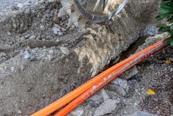 Underground fiber-optic cable Underground fiber-optic cable