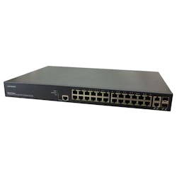 Lantronix Managed Gigabit Ethernet PoE++ Switch (SM24TBT2DPA) Lantronix Managed Gigabit Ethernet PoE++ Switch (SM24TBT2DPA)