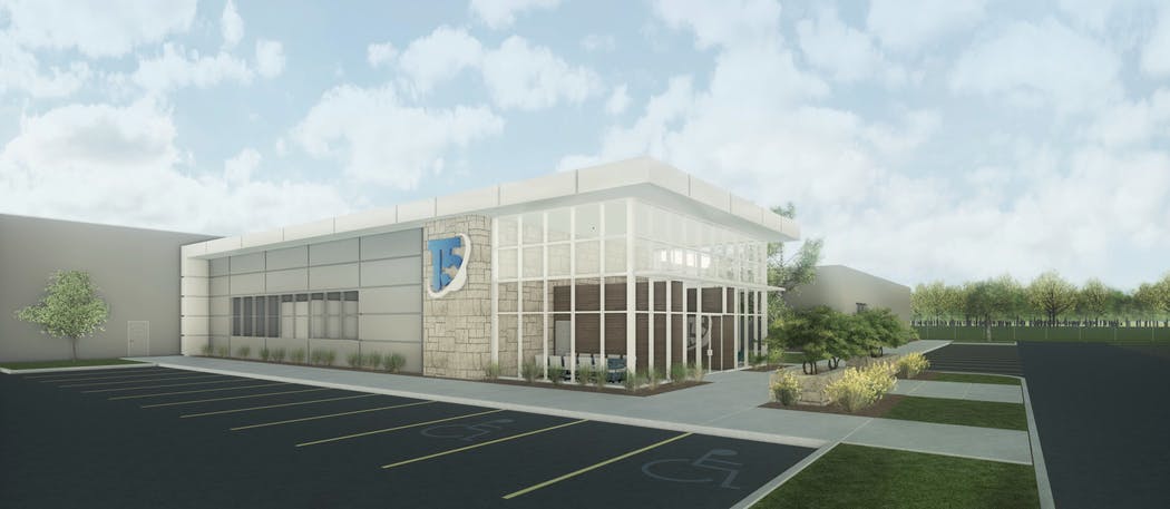 The T5@Augusta data center campus, shown here in an artist&apos;s rendering, will be designed to meet local needs for highly secure data center capabilities.