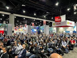 The OFC 2022 Expo Theater was packed all week. The OFC 2022 Expo Theater was packed all week.