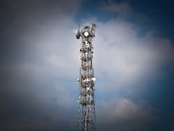 A wireless radio tower. A wireless radio tower.