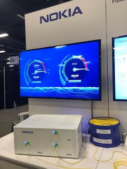 At last month's Fiber Connect 2022 conference (June 12-15), Nokia debuted its 100Gb/second broadband technology. At last month's Fiber Connect 2022 conference (June 12-15), Nokia debuted its 100Gb/second broadband technology.