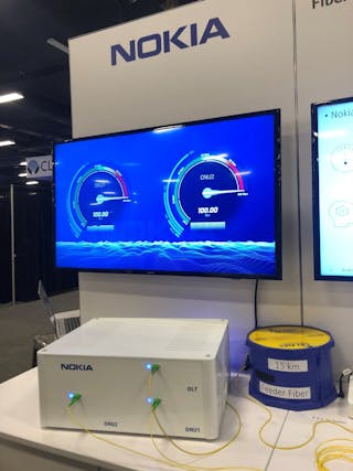 At last month&apos;s Fiber Connect 2022 conference (June 12-15), Nokia debuted its 100Gb/second broadband technology.