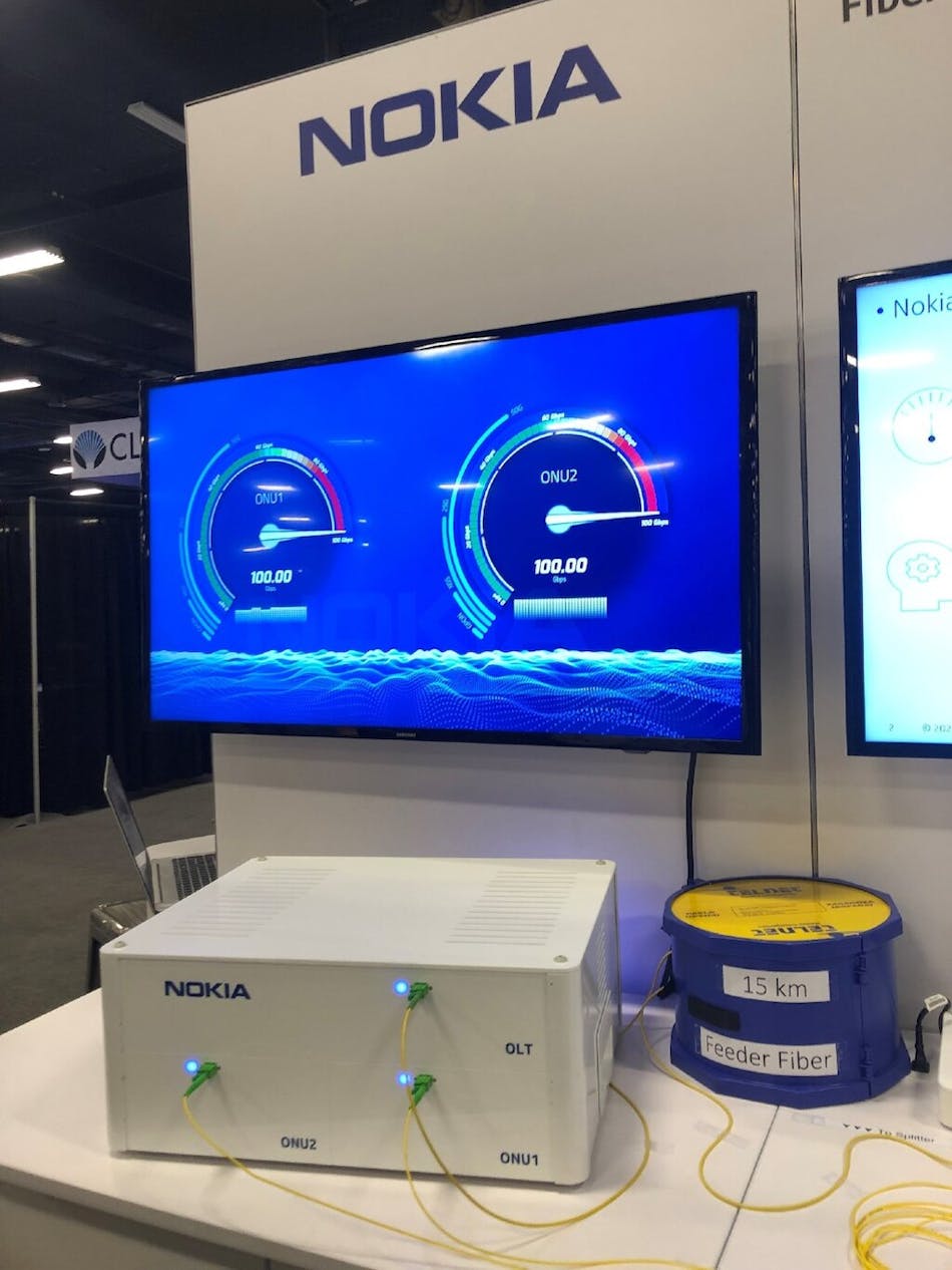 At last month&apos;s Fiber Connect 2022 conference (June 12-15), Nokia debuted its 100Gb/second broadband technology.