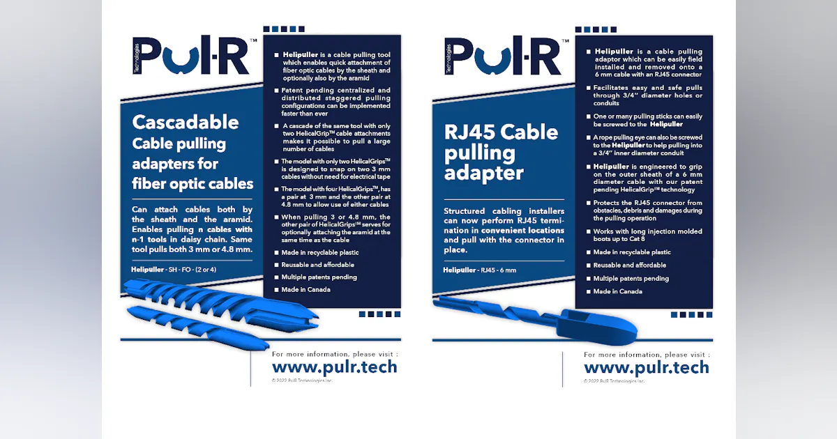 Pull Off Cable PulR's patented HelicalGrip cable pulling tech spawns 7 new adapters ...