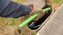 Shown: Green nylon jacketed 576 fiber-optic ribbon cable installation.