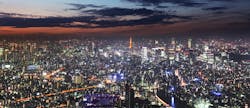 Tokyo skyline panorama at night as seen from Tokyo Tower, Japan. Tokyo skyline panorama at night as seen from Tokyo Tower, Japan.