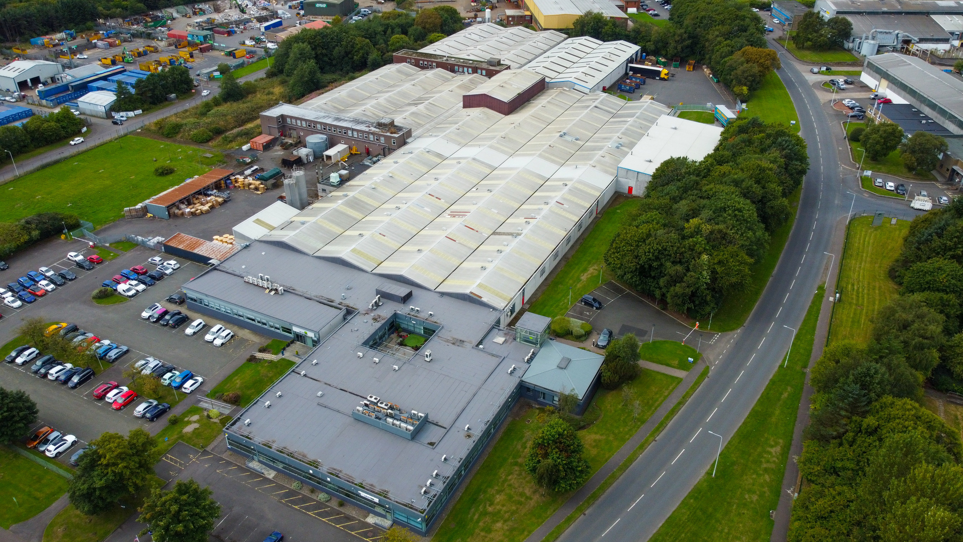 Leviton's manufacturing facility in Glenrothes, Scotland.