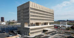 Hotel Marcel has more than 1,000 solar panels on the roof of the nine-story building and the parking canopies to power the entire hotel. Hotel Marcel has more than 1,000 solar panels on the roof of the nine-story building and the parking canopies to power the entire hotel.