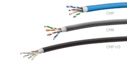 In conjunction with the previously launched LM-RDT CMP cable, at the core of the LM-RDT product line expansion are two new Cat 6A cables, the LM-RDT CMR and LM-RDT I/O. In conjunction with the previously launched LM-RDT CMP cable, at the core of the LM-RDT product line expansion are two new Cat 6A cables, the LM-RDT CMR and LM-RDT I/O.