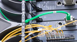 Terabit internet router inside internet service provider (ISP) data center.
