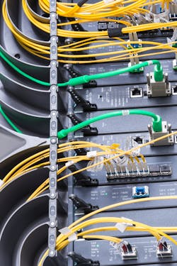 Terabit internet router inside internet service provider (ISP) data center. Terabit internet router inside internet service provider (ISP) data center.