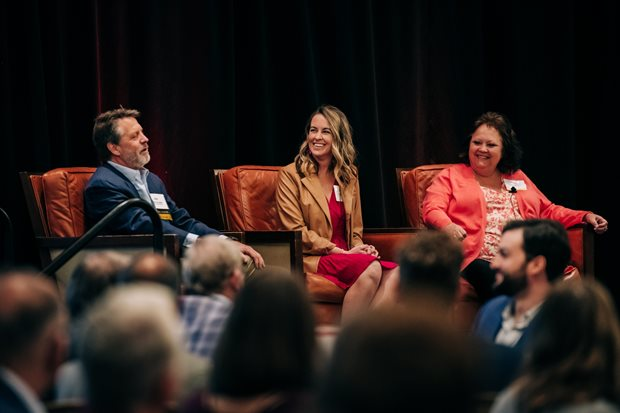CPI HR business partner manager, Amanda Siek (center), joins a panel discussion during the 2022 ARMA Awards & Luncheon, on Feb. 23, 2023.