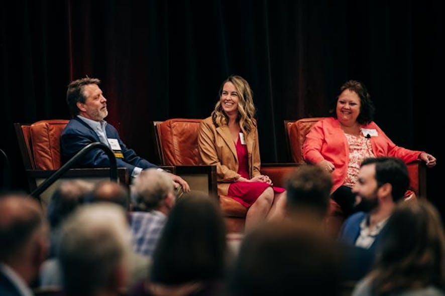 CPI HR business partner manager, Amanda Siek (center), joins a panel discussion during the 2022 ARMA Awards &amp; Luncheon, on Feb. 23, 2023.