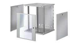 In addition to standing cabinets, R&M offers wall-mount cabinets ranging from 9 to 24 RU in height. In addition to standing cabinets, R&M offers wall-mount cabinets ranging from 9 to 24 RU in height.
