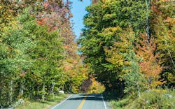 Rural Vermont roadway. Rural Vermont roadway.