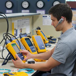 An expert in Fluke Networks&apos; Technical Assistance Center can escalate a cabling problem to a manufacturer on behalf of an installer.
