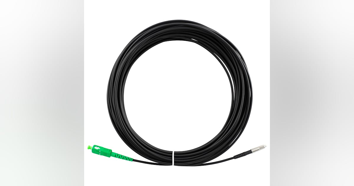 Preterminated fiber-optic cable can be pulled or pushed through walls ...