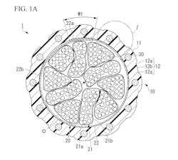 Shown here is Figure 1A from Fujikura's patent application, filed in 2019 and published in 2021 as European Patent 3796060. Shown here is Figure 1A from Fujikura's patent application, filed in 2019 and published in 2021 as European Patent 3796060.
