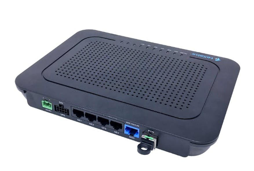 Shown here is Tellabs&apos; FlexSym ONT205 optical network terminal. Tellabs created a library of smart 3D BIM objects including its optical network terminals and optical line terminals.