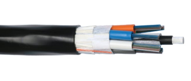 The MassLInk Multitube Ribbon Cable, shown here, is one of a number of cables manufactured at Prsymian's three U.S. production facilities, in compliance with Build America Buy America (BABA) requirements.
