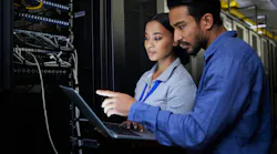Data center workers studying online