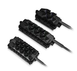 STL's OptoBlaze connectorized block terminal, available in 4-, 8-, and 12-port configurations, is appropriate for point-to-point networks and can function as a GPON distributor. STL's OptoBlaze connectorized block terminal, available in 4-, 8-, and 12-port configurations, is appropriate for point-to-point networks and can function as a GPON distributor.