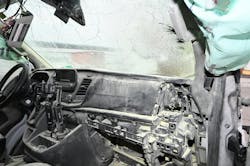 Shown here is the damage done to a Verizon utility van on January 31, 2024, when the driver of another vehicle threw an incendiary device into the van during a road-rage incident in Brooklyn, NY. Photo credit: U.S. Attorney's Office for the Eastern District of New York Shown here is the damage done to a Verizon utility van on January 31, 2024, when the driver of another vehicle threw an incendiary device into the van during a road-rage incident in Brooklyn, NY. Photo credit: U.S. Attorney's Office for the Eastern District of New York