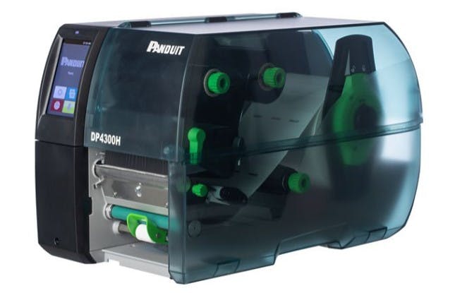 Panduit's DP4300H desktop label printer