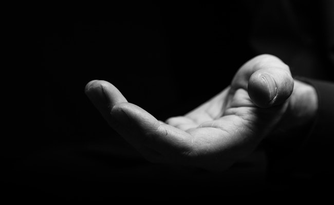Hand reaching out