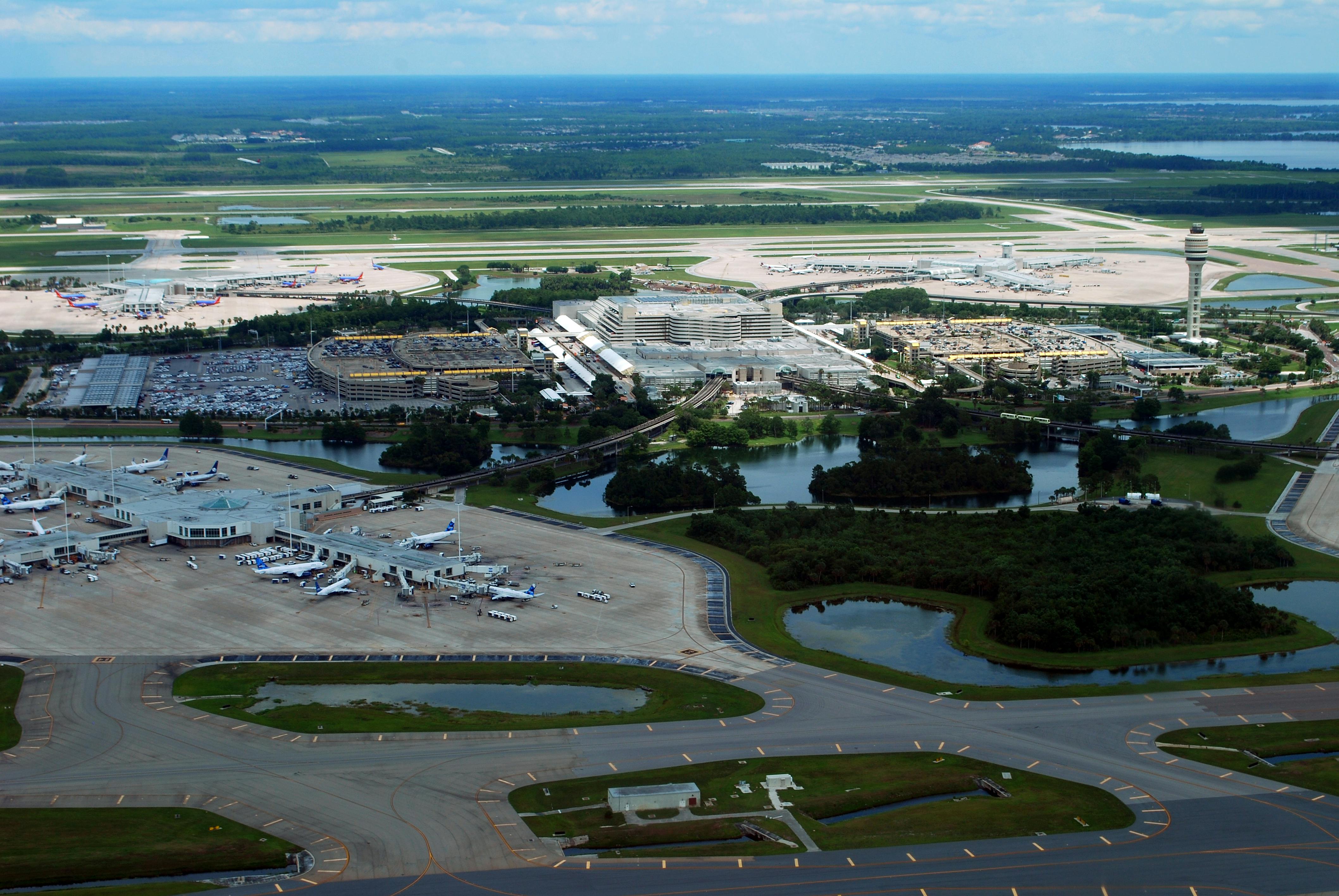 Aerial view of Orlando International Airport