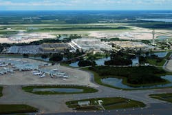 Aerial view of Orlando International Airport Aerial view of Orlando International Airport