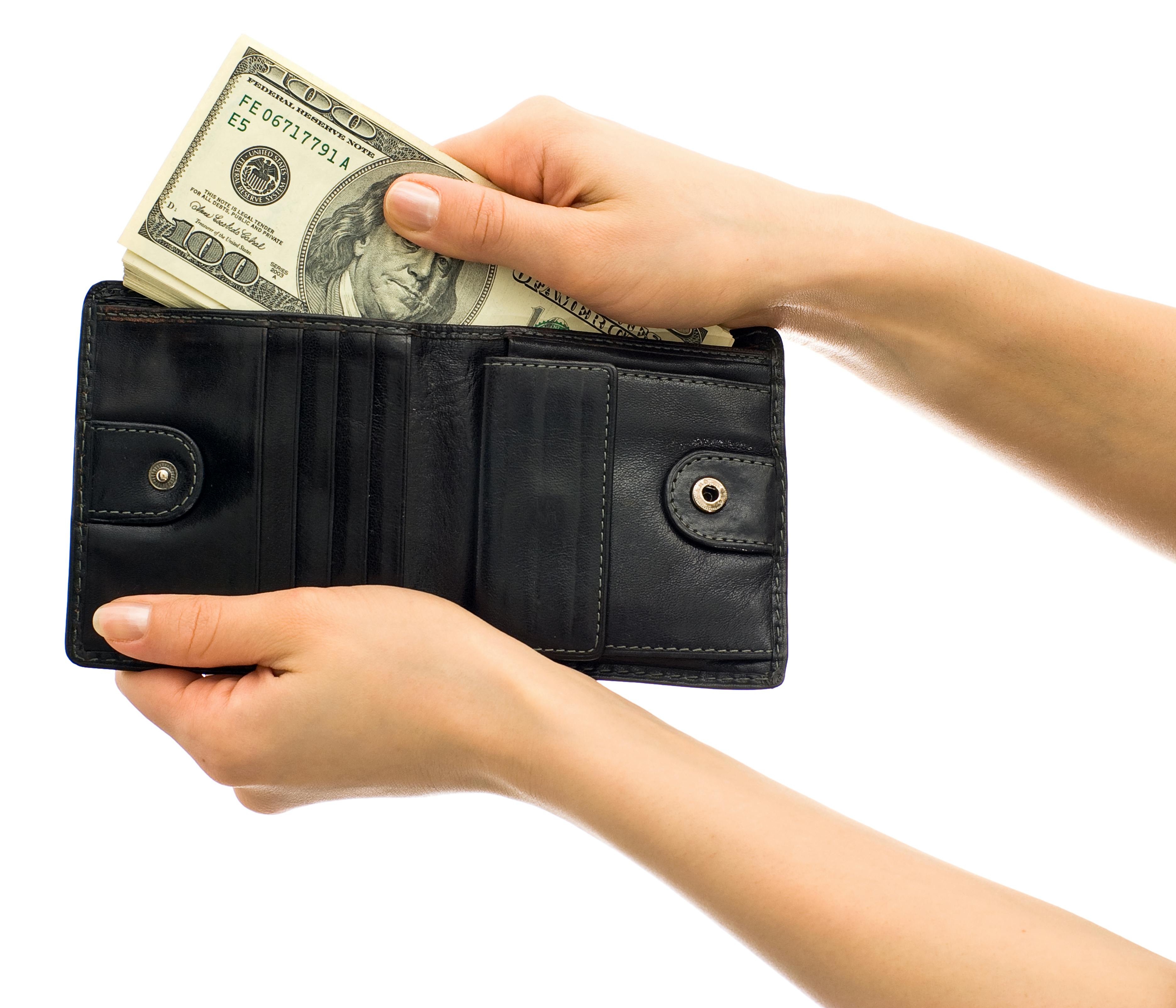 Wallet With Hundred Dollar Bills