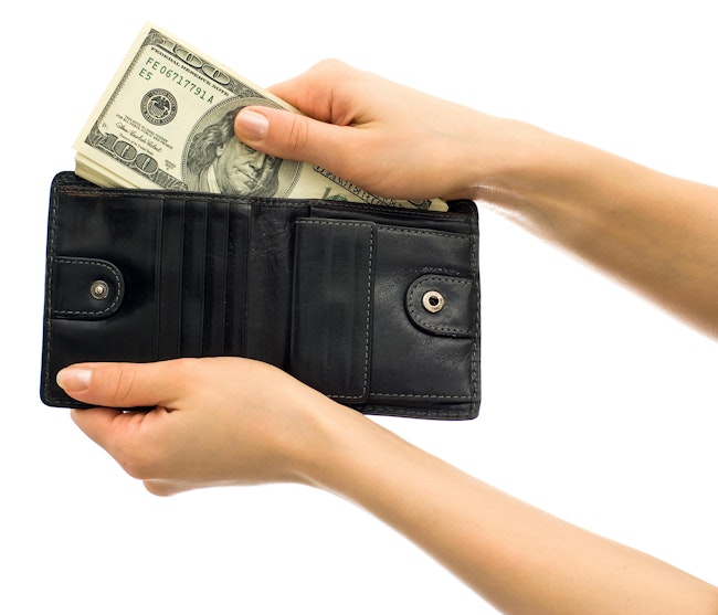 Wallet With Hundred Dollar Bills