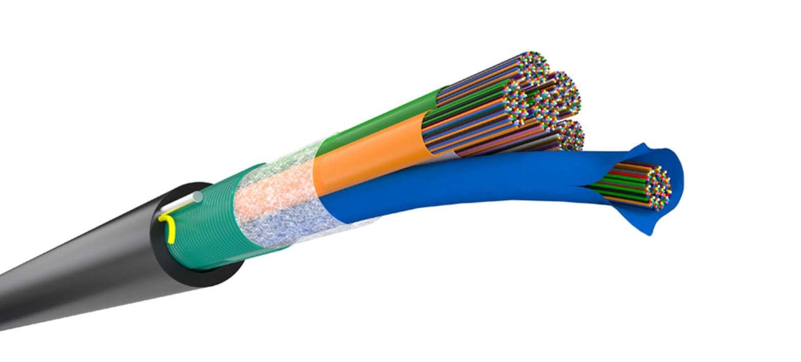 The Contour Flow Cable's peelable subunits help reduce cable prep time by 30%.