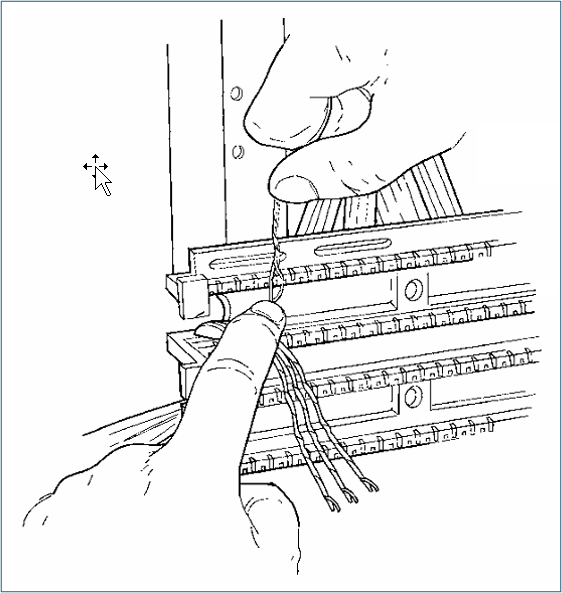Lacing wires into a 110 block became an essential skill for every cabling installer.