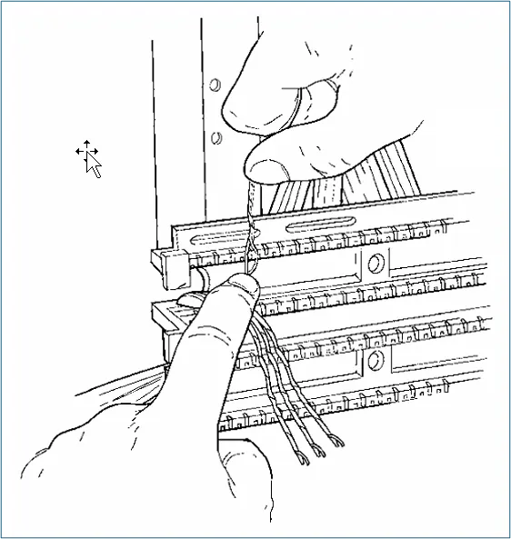 Lacing wires into a 110 block became an essential skill for every cabling installer. Lacing wires into a 110 block became an essential skill for every cabling installer.