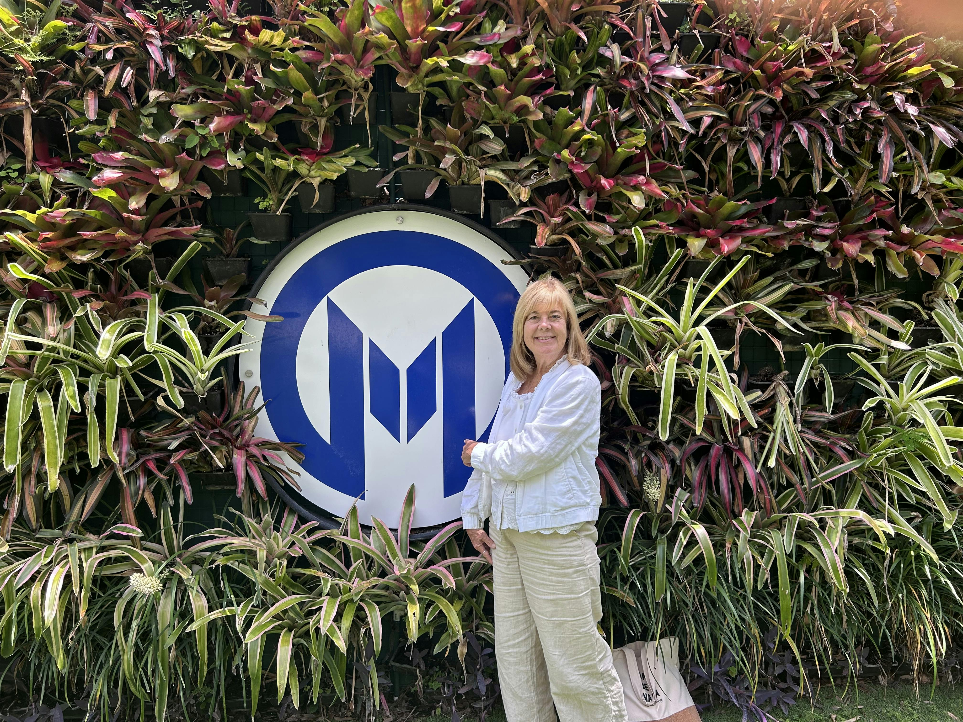 Carol Everett Oliver stands outside Moffit Cancer Center in Tampa, FL on June 11, 2025&mdash;the day she was declared cancer-free.