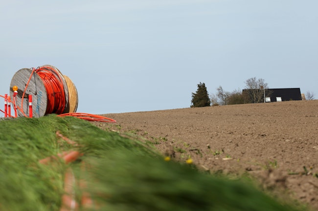 Fiber Optic Cable Deployed in Rural Setting