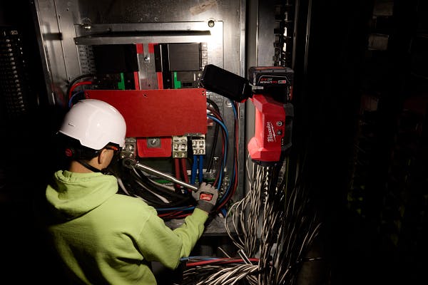 Milwaukee Tool M12 ROVER Flood Light In Closet