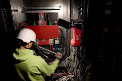 Milwaukee Tool M12 ROVER Flood Light In Closet Milwaukee Tool M12 ROVER Flood Light In Closet