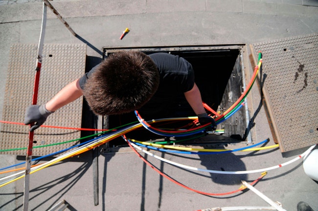 Underground Fiber Optic Cable Installation Project