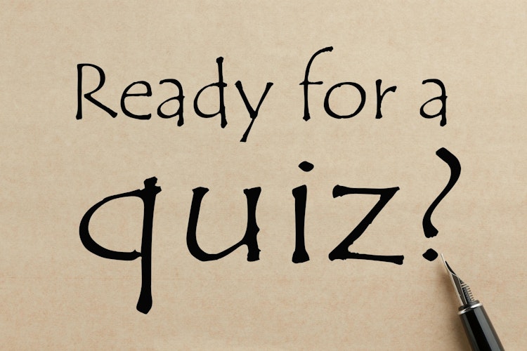 ready for a quiz written in calligraphy